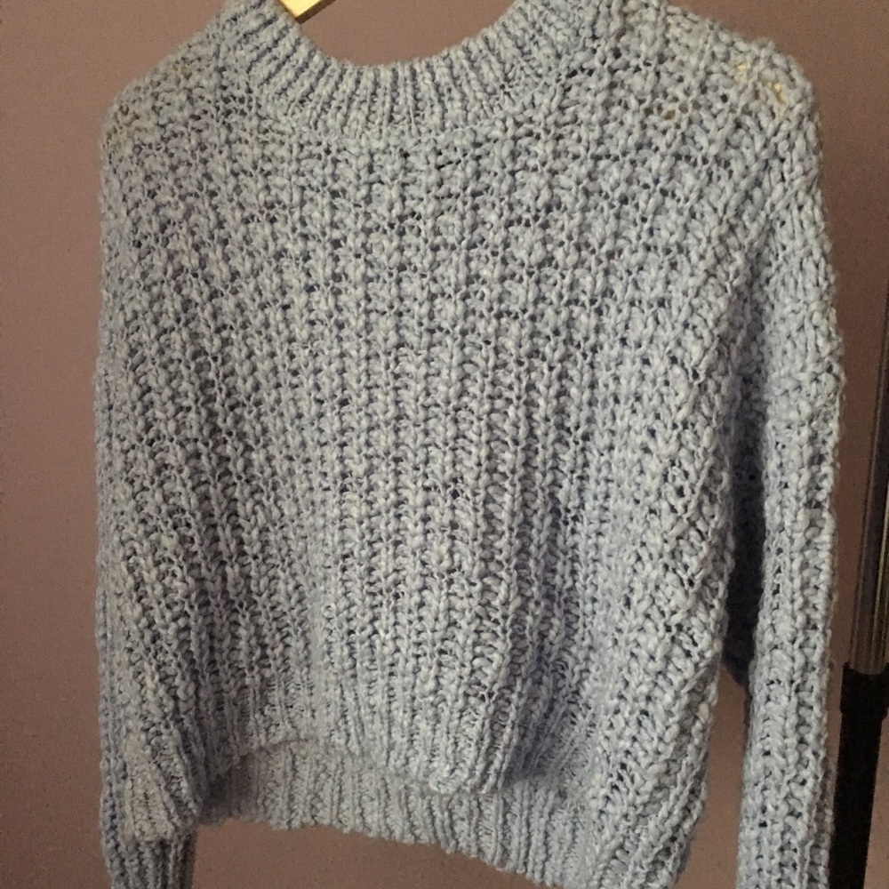 Over-sized, Blue/Knit Sweater